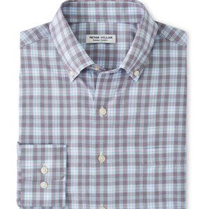 Peter Millar Galaxy Watson Performance Poplin Sport Shirt Summer Comfort Plaid